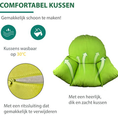 Luxe Hangstoelkussen Groen