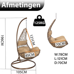 Madrid Hangstoel Bruin