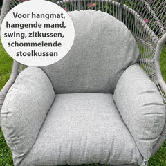 Luxe Dikker Hangstoelkussen- Licht Grijs