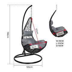 Madrid Hangstoel Zwart