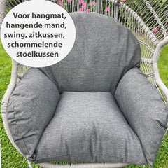 Luxe Dikker Hangstoelkussen- Donker Grijs