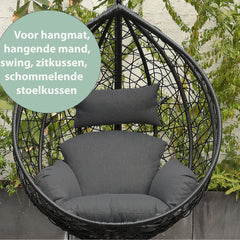 Luxe Hangstoelkussen Donker grijs