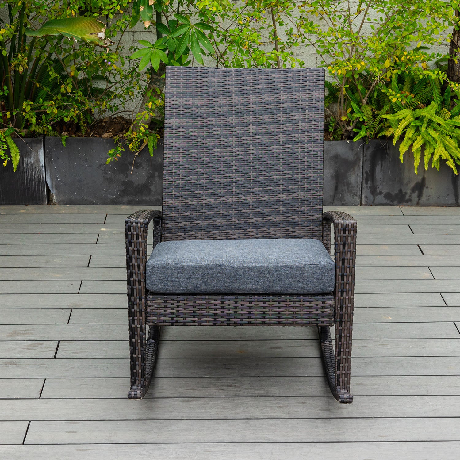 Luna Rocking chair - Donkerbruin Tuinstoel Schommelstoel