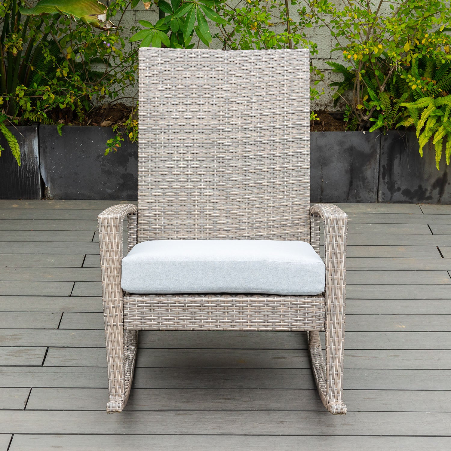 Luna Rocking chair - Beige Tuinstoel Schommelstoel