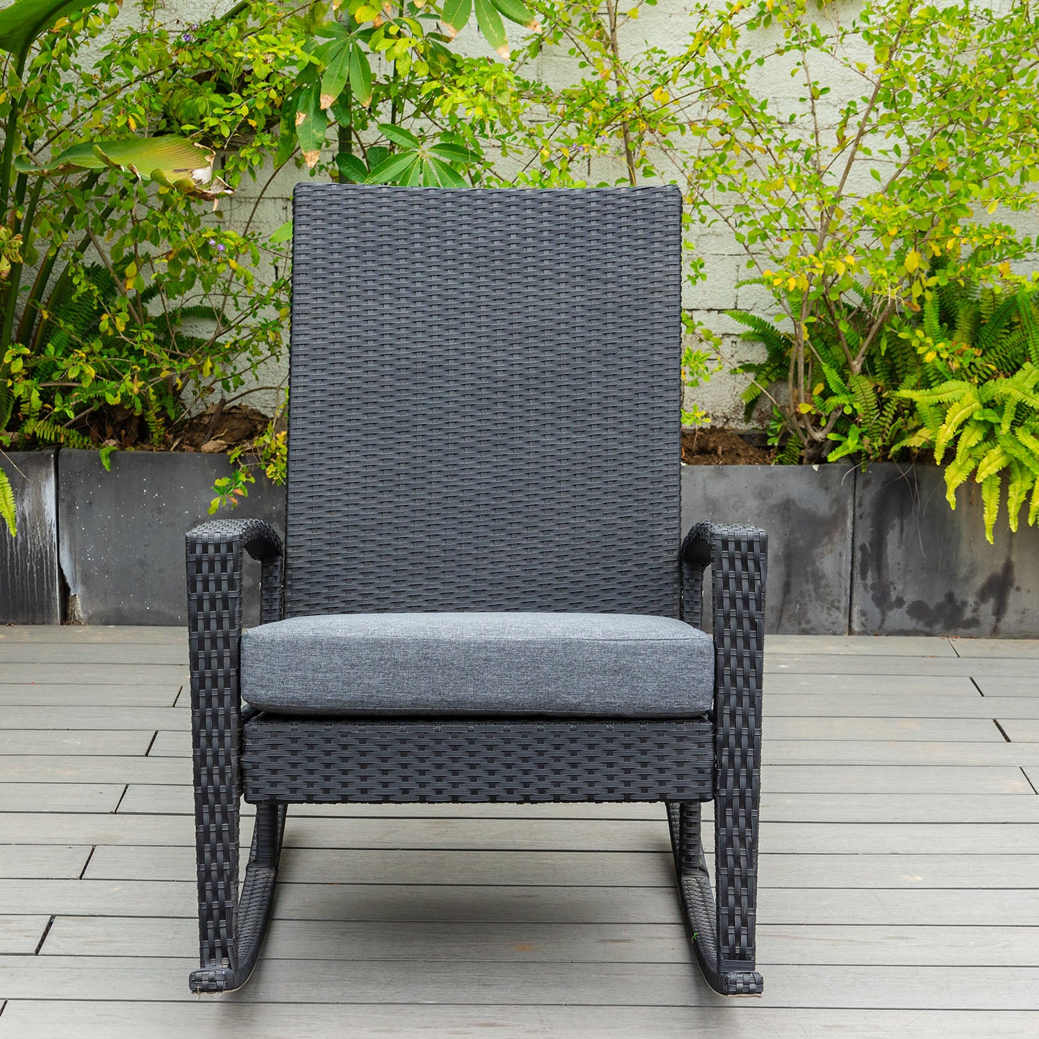 Luna Rocking chair - Zwart Tuinstoel Schommelstoel