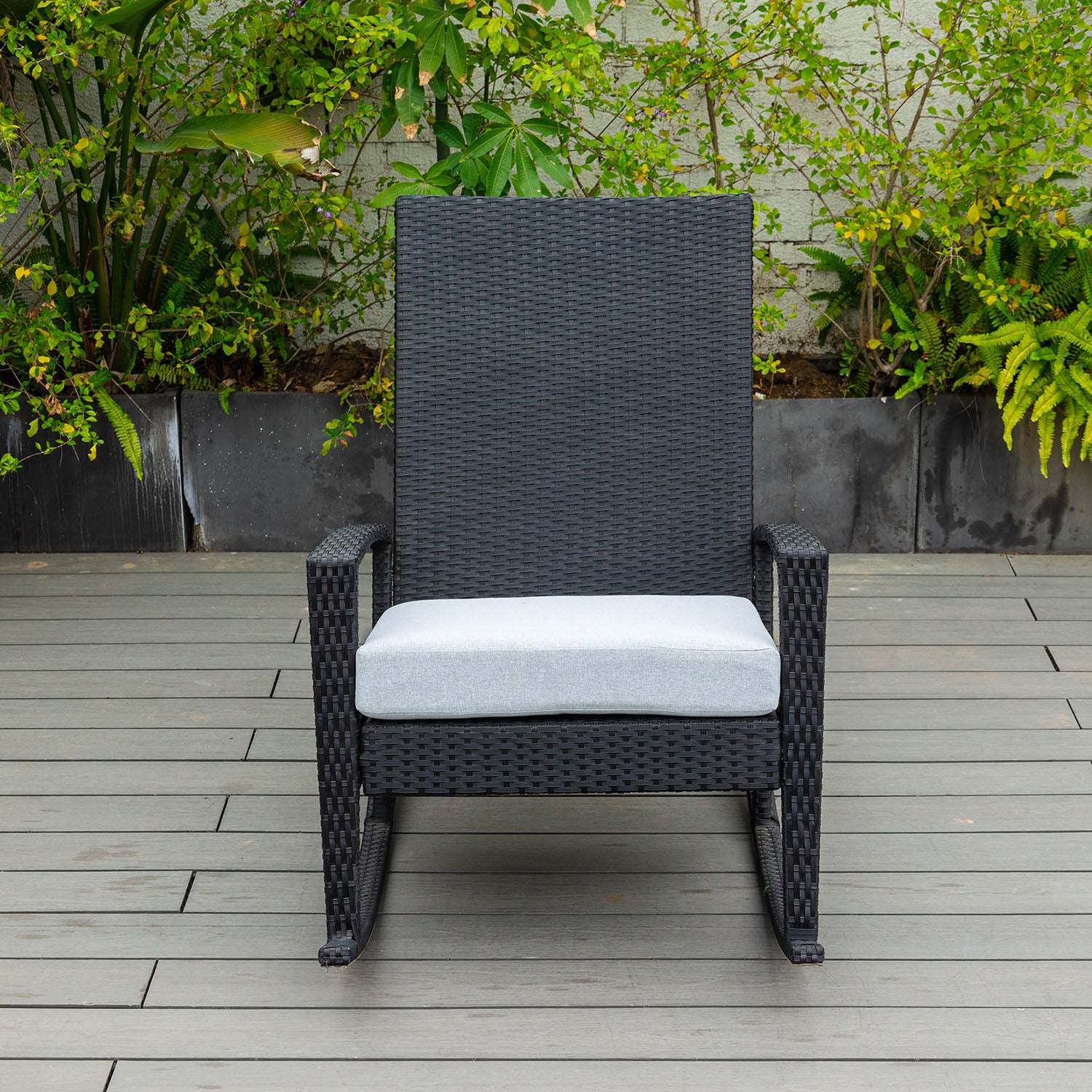 Luna Rocking chair - Zwart Tuinstoel Schommelstoel