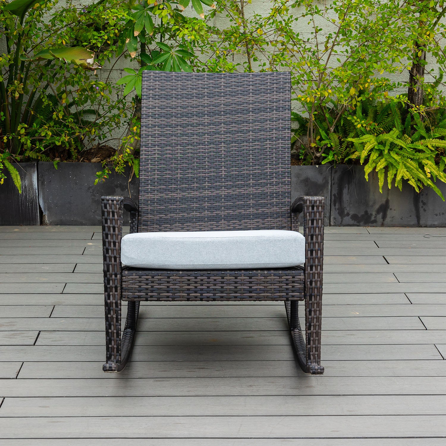 Luna Rocking chair - Donker bruin Tuinstoel Schommelstoel