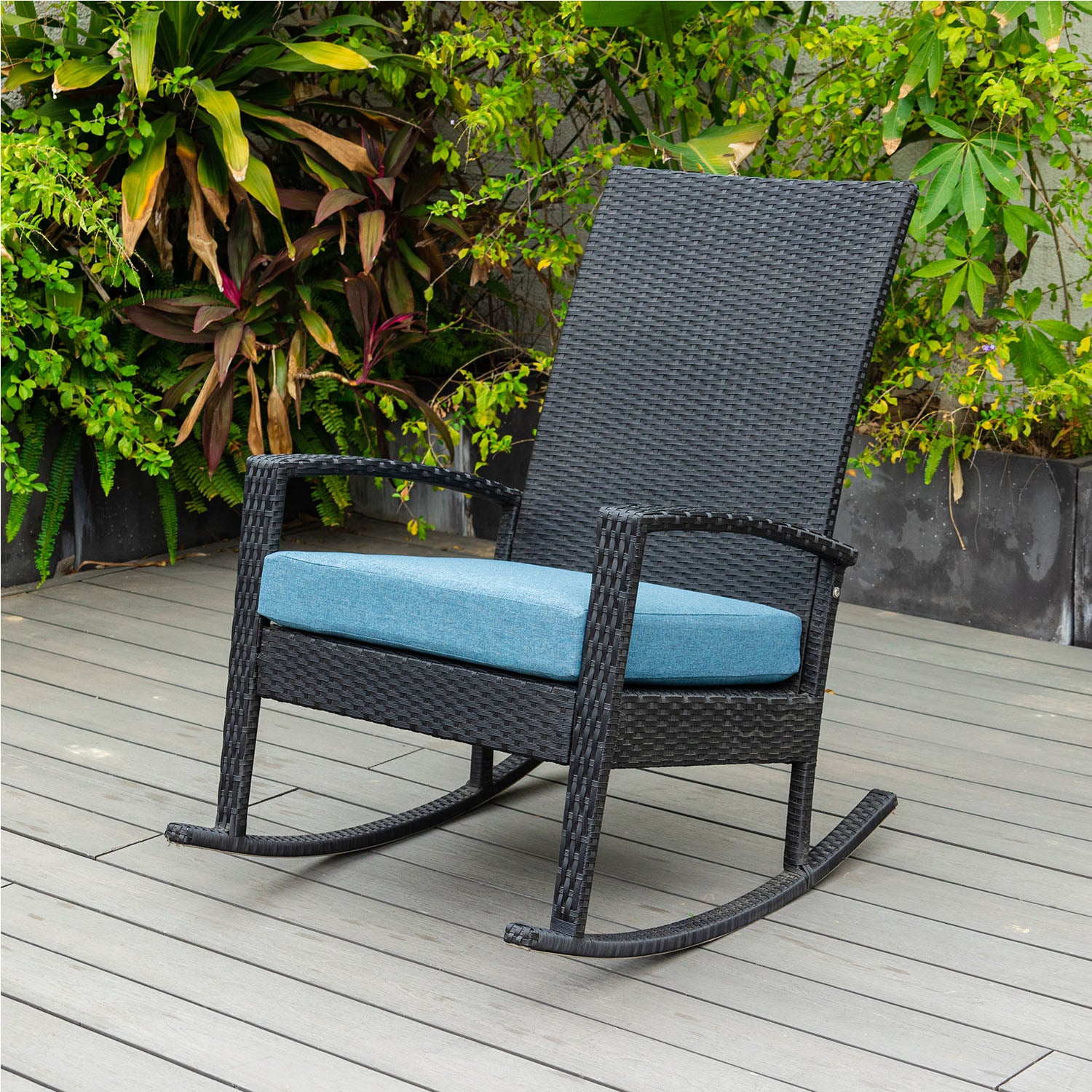 Luna Rocking chair - Zwart Tuinstoel Schommelstoel