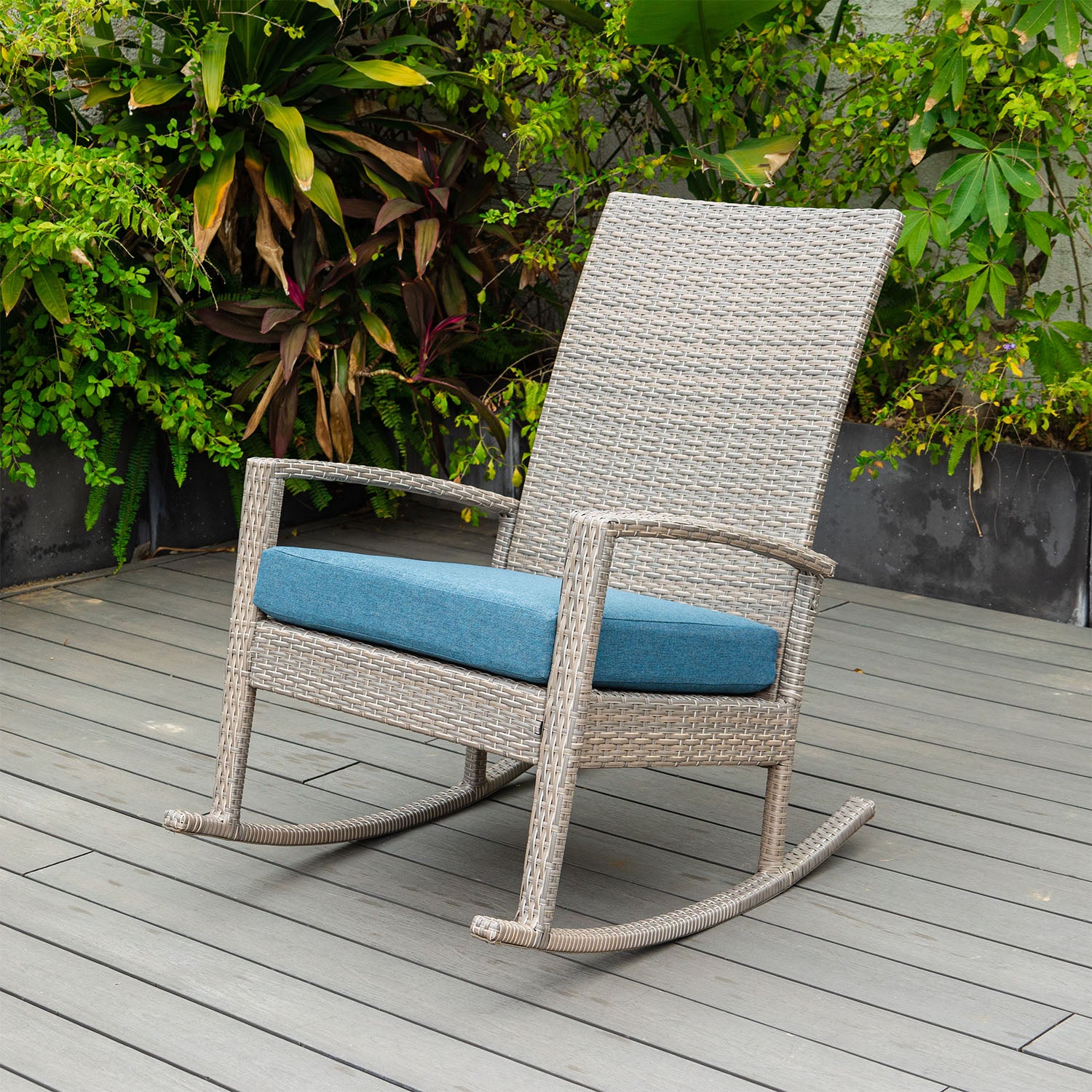 Luna Rocking chair - Beige Tuinstoel Schommelstoel