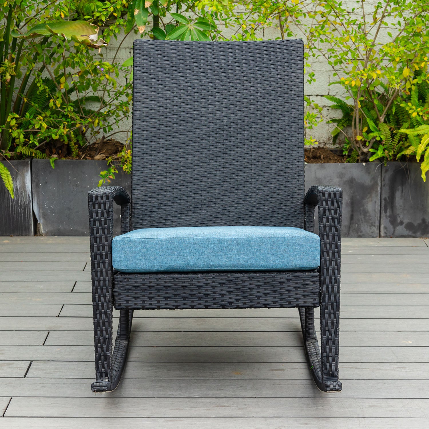 Luna Rocking chair - Zwart Tuinstoel Schommelstoel