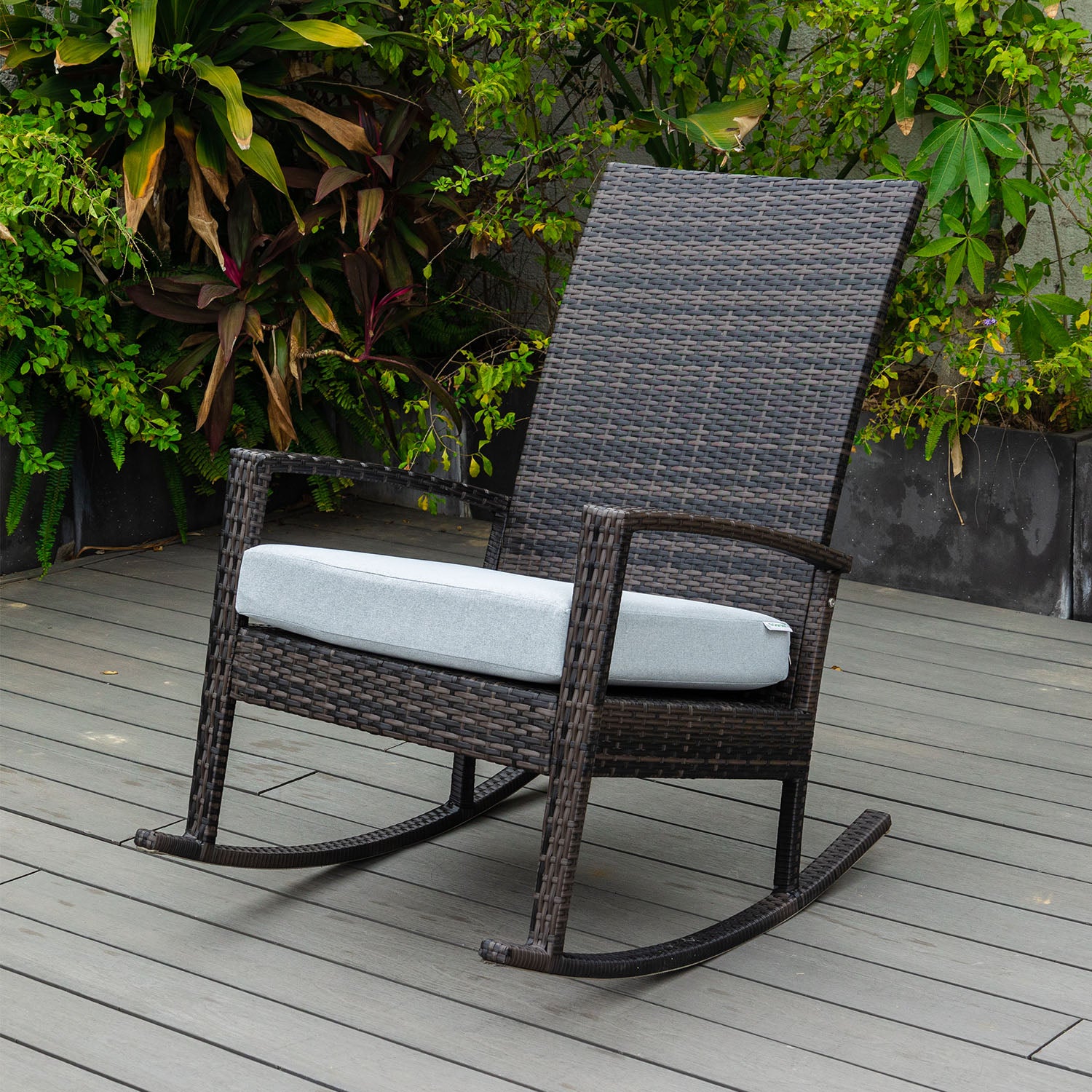 Luna Rocking chair - Donker bruin Tuinstoel Schommelstoel