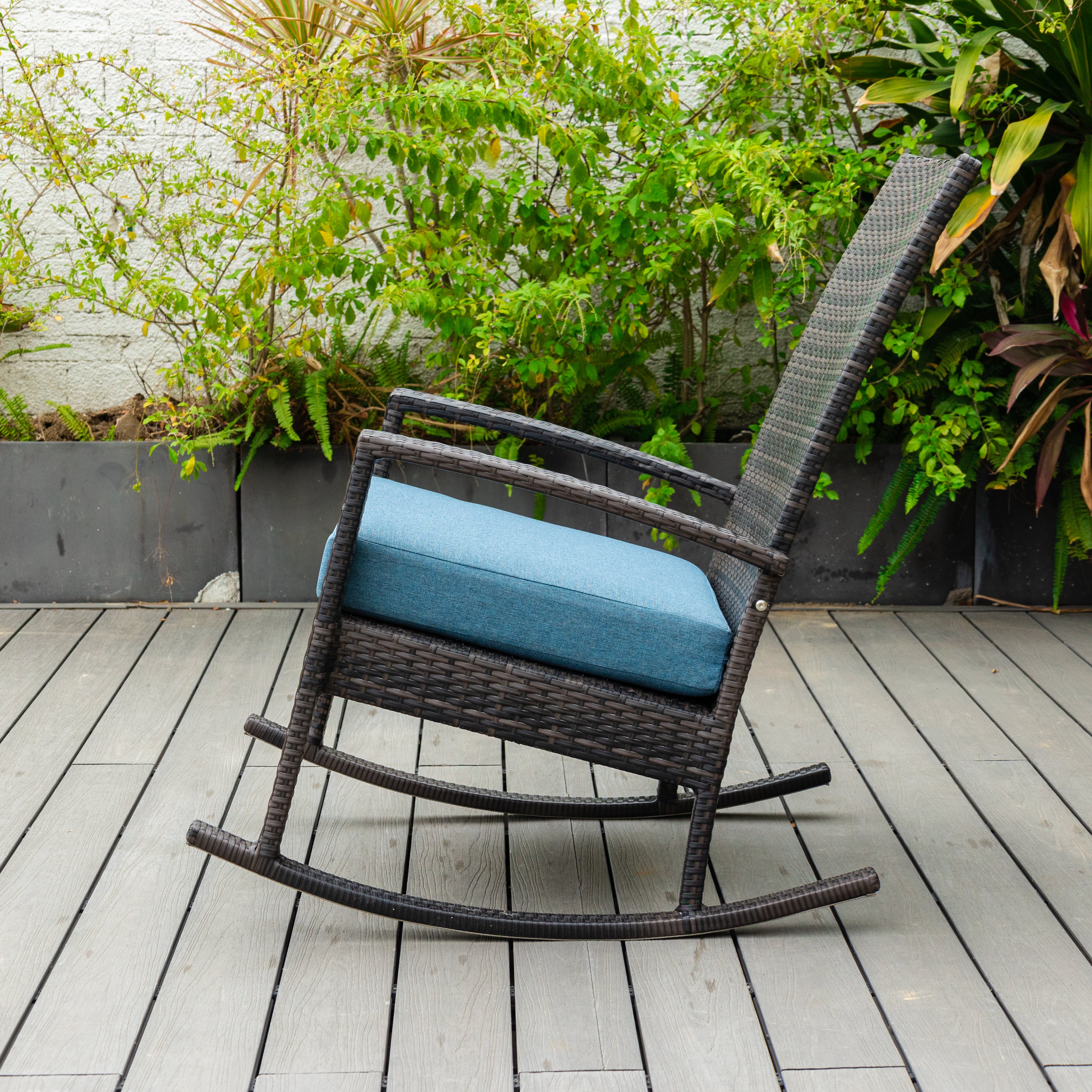Luna Rocking chair - Donker bruin Tuinstoel Schommelstoel