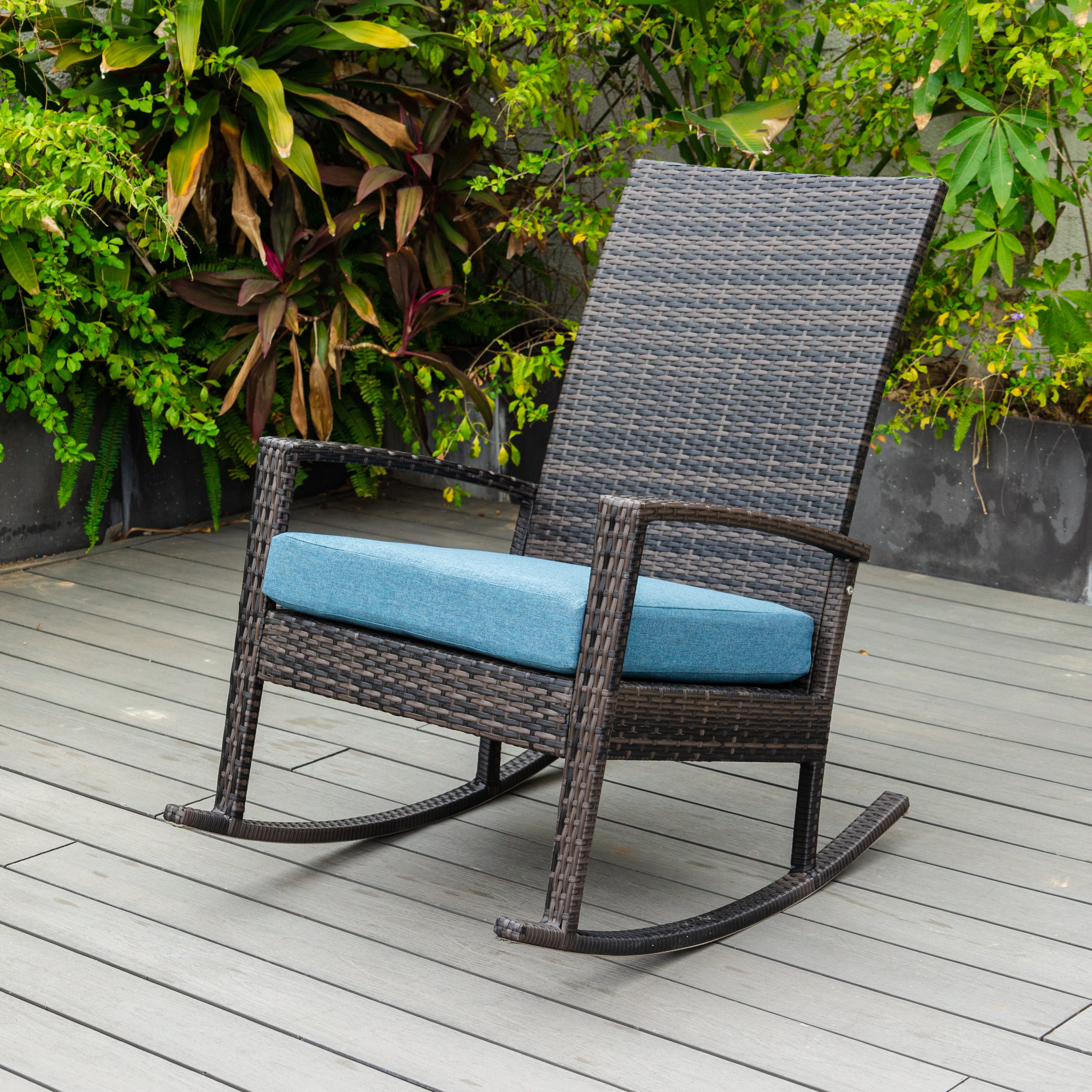Luna Rocking chair - Donker bruin Tuinstoel Schommelstoel