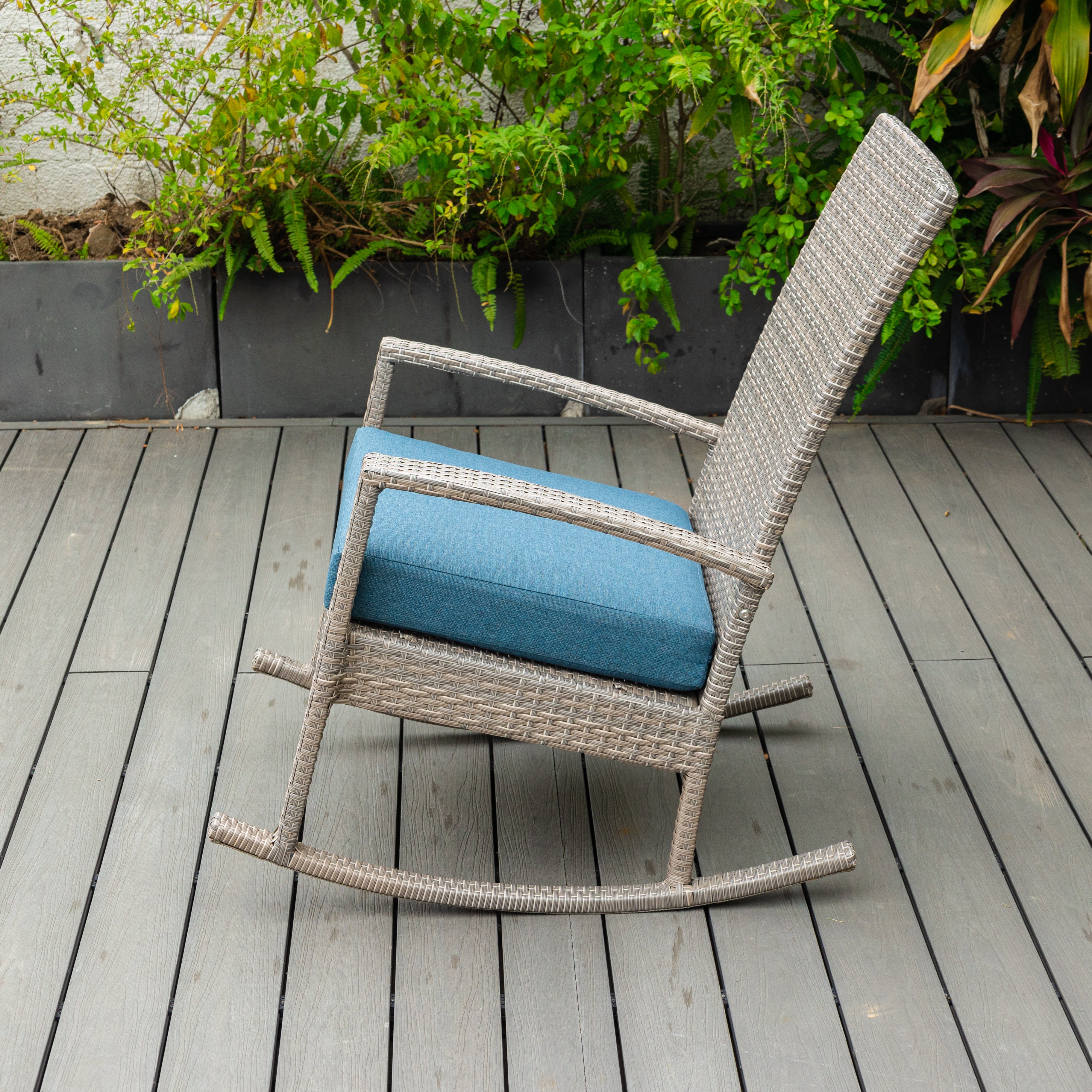 Luna Rocking chair - Beige Tuinstoel Schommelstoel