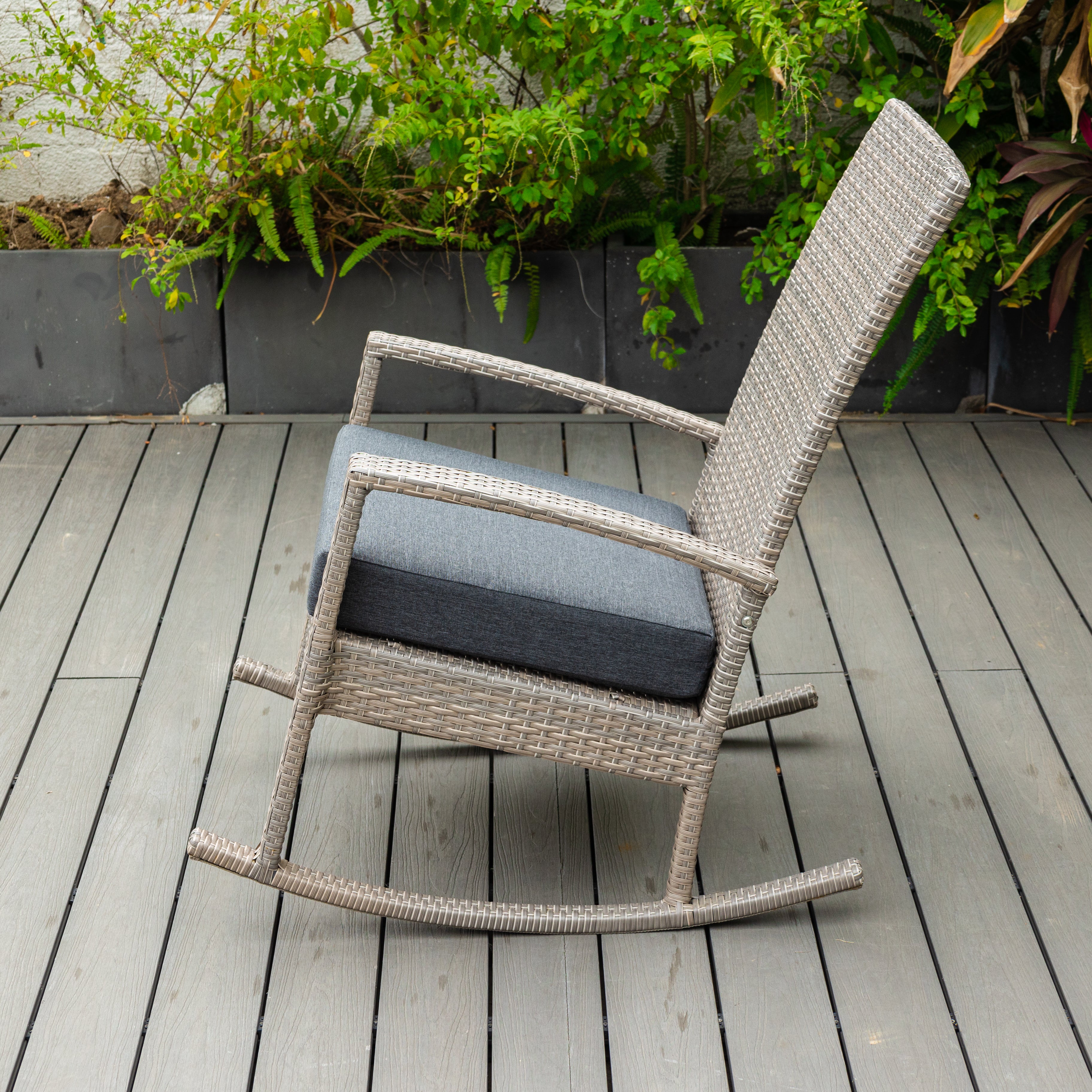 Luna Rocking chair - Beige Tuinstoel Schommelstoel