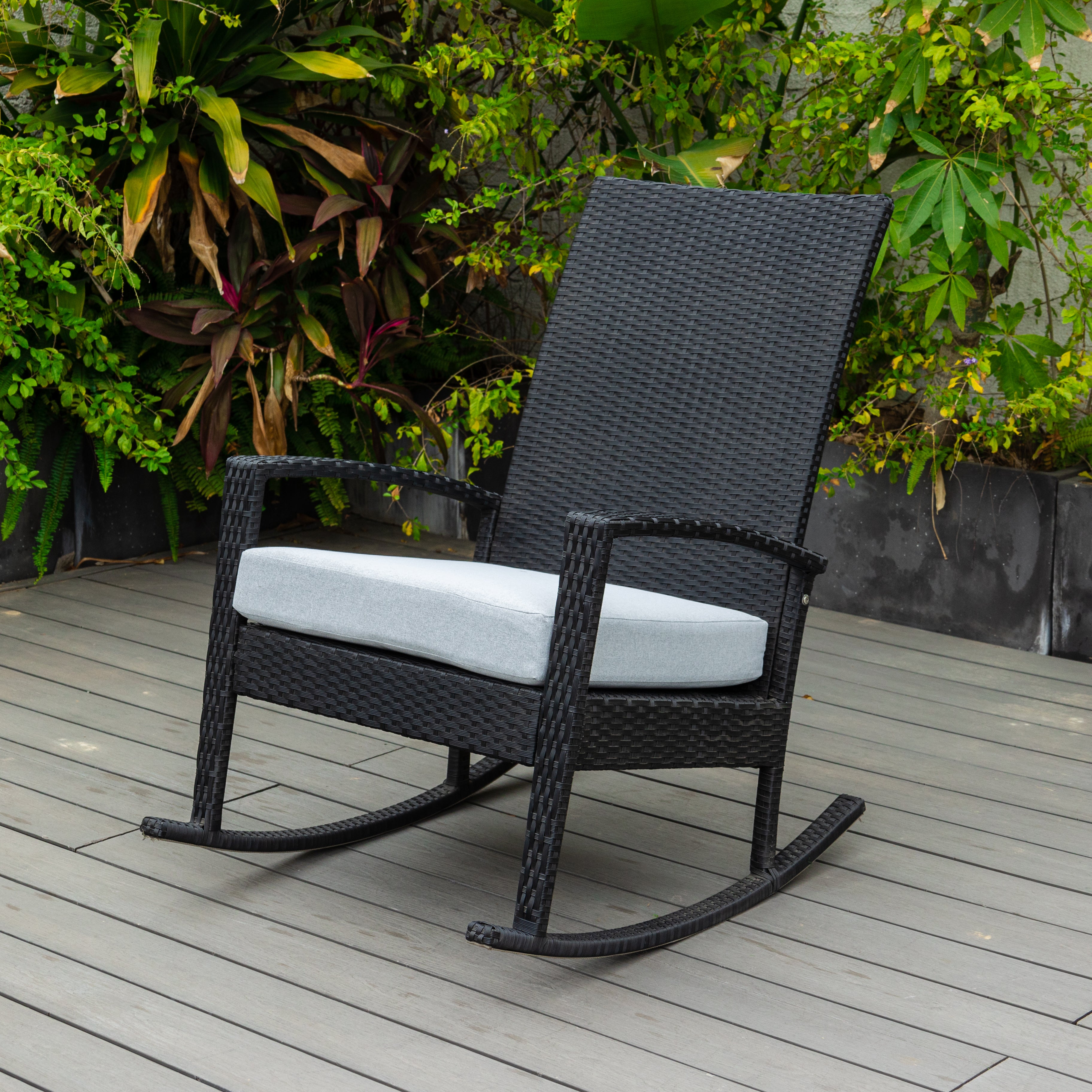 Luna Rocking chair - Zwart Tuinstoel Schommelstoel