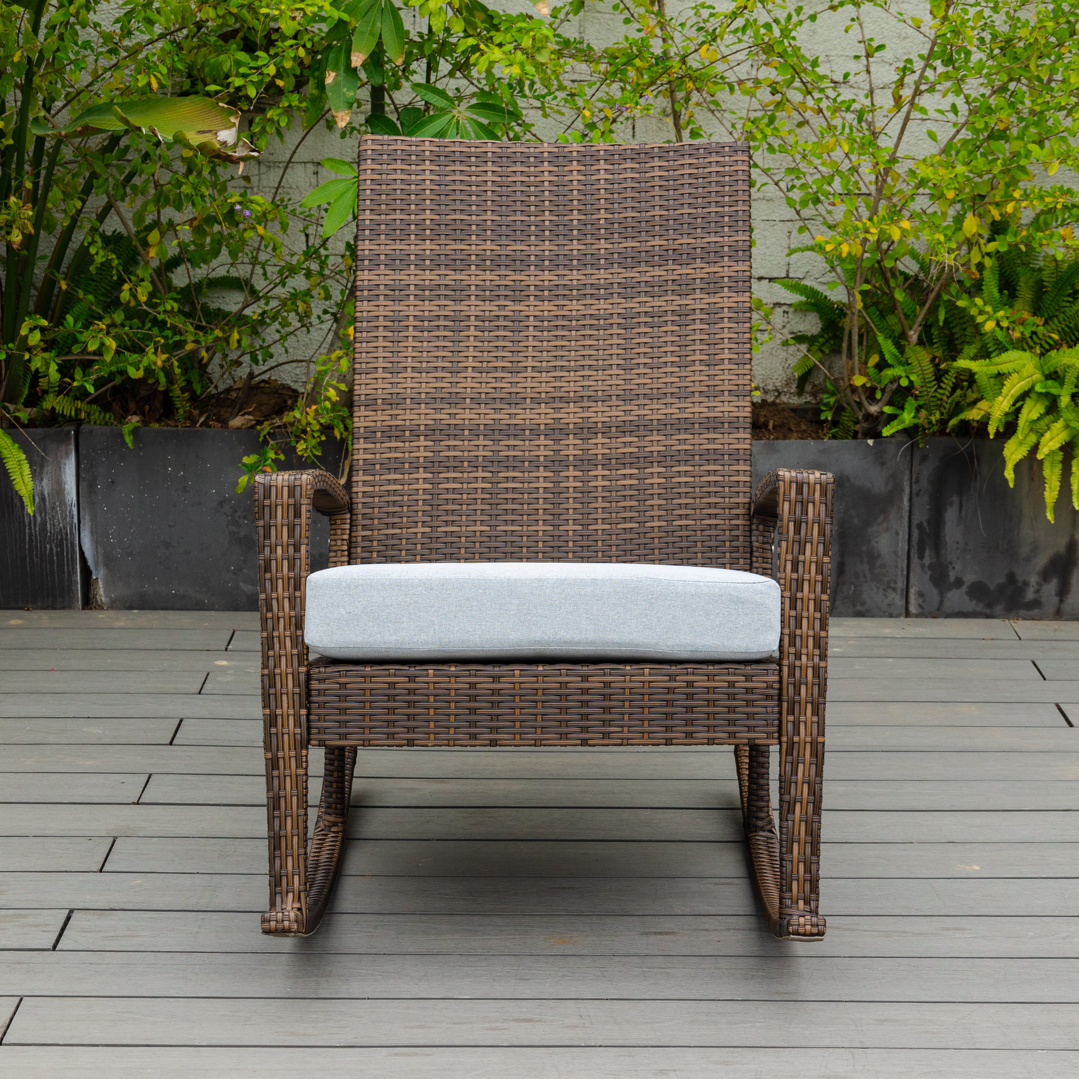 Luna Rocking chair - Bruin Tuinstoel Schommelstoel