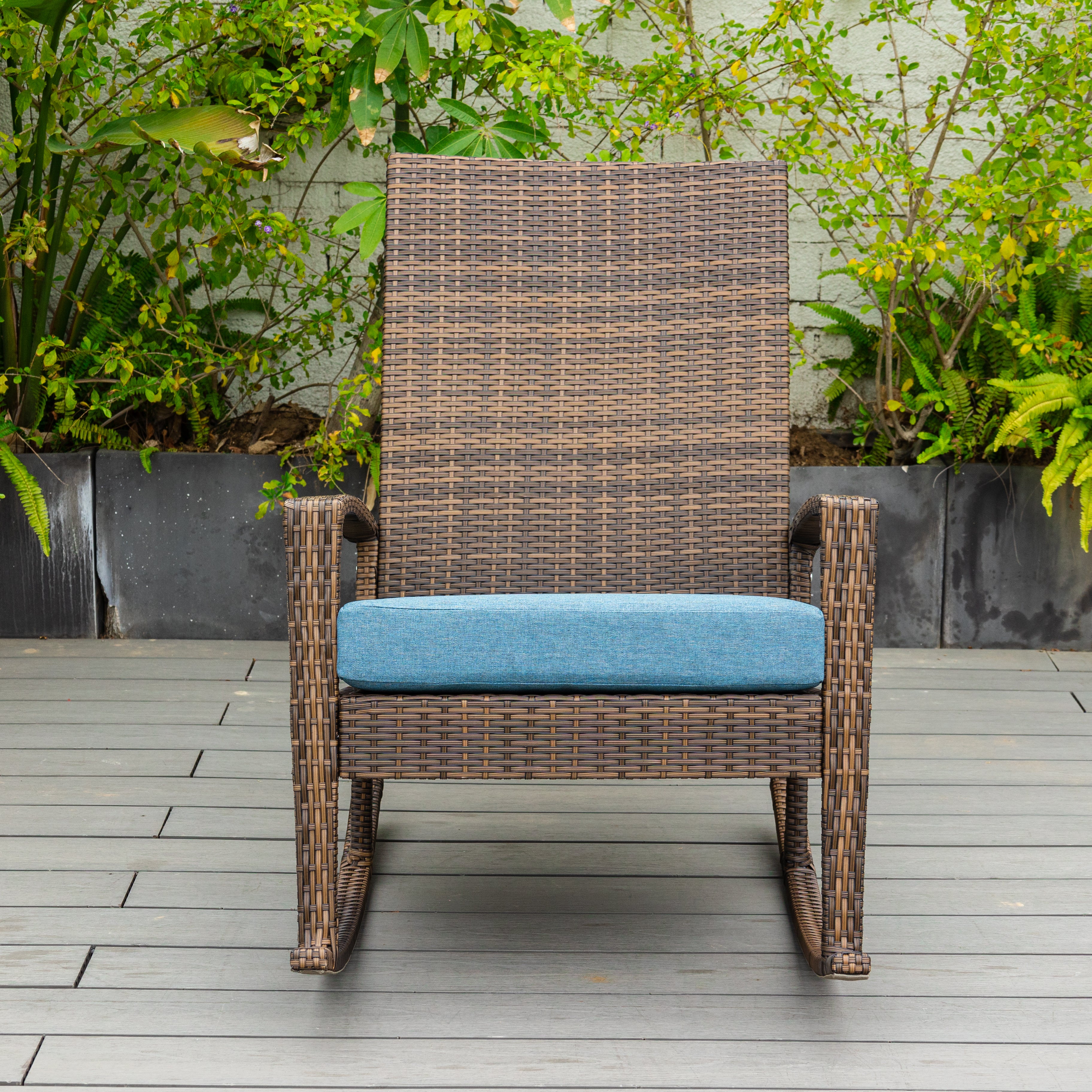 Luna Rocking chair - Bruin Tuinstoel Schommelstoel