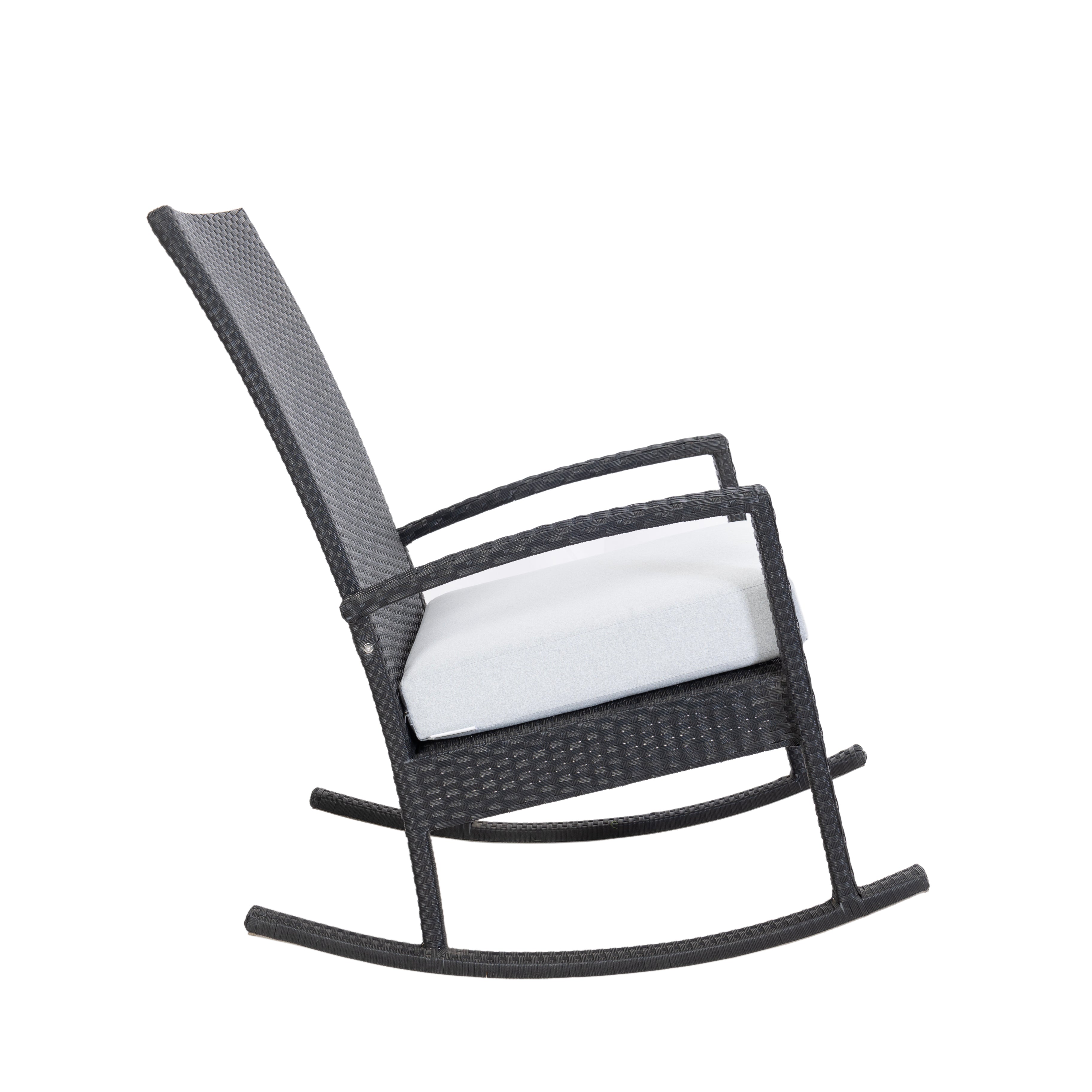 Luna Rocking chair - Zwart Tuinstoel Schommelstoel