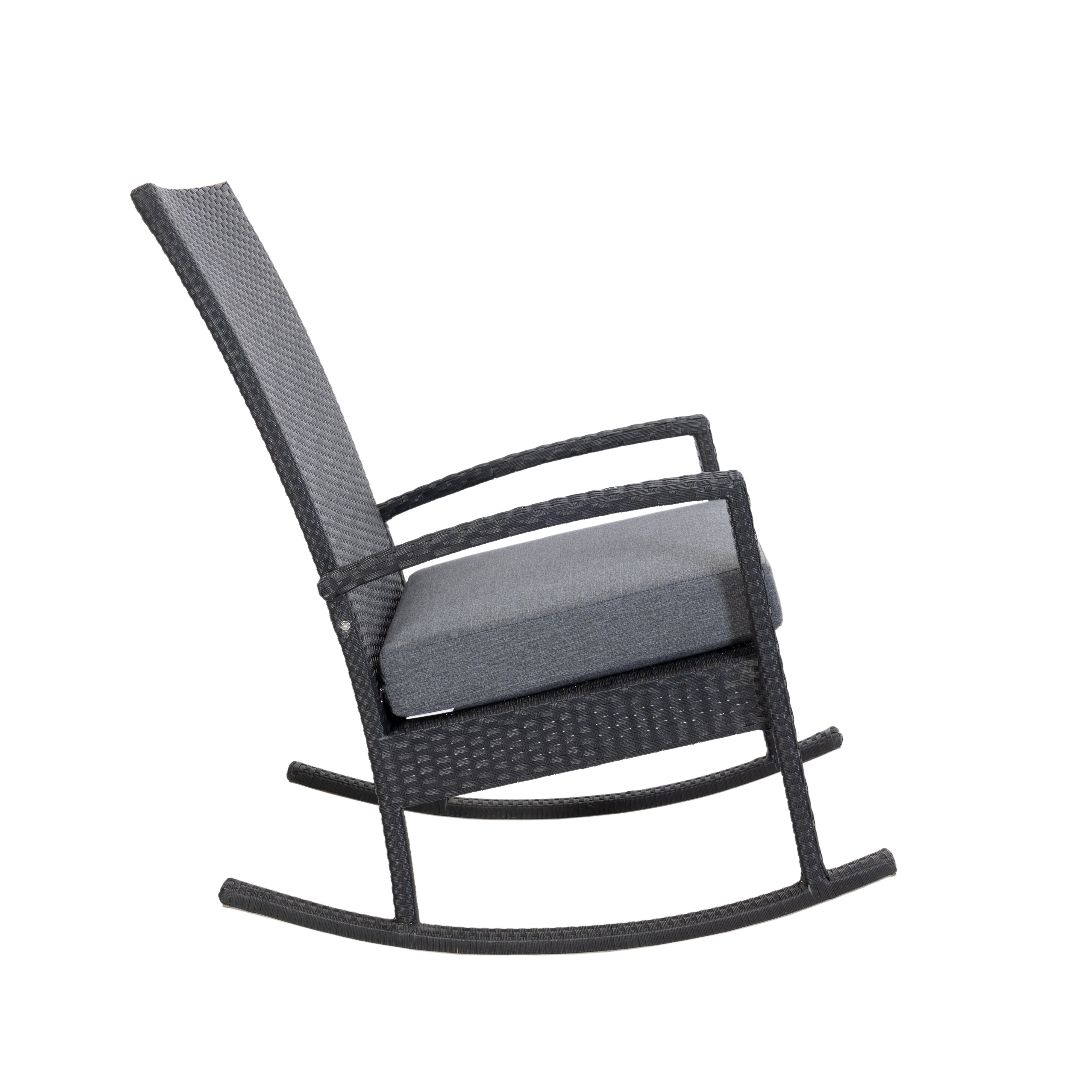 Luna Rocking chair - Zwart Tuinstoel Schommelstoel