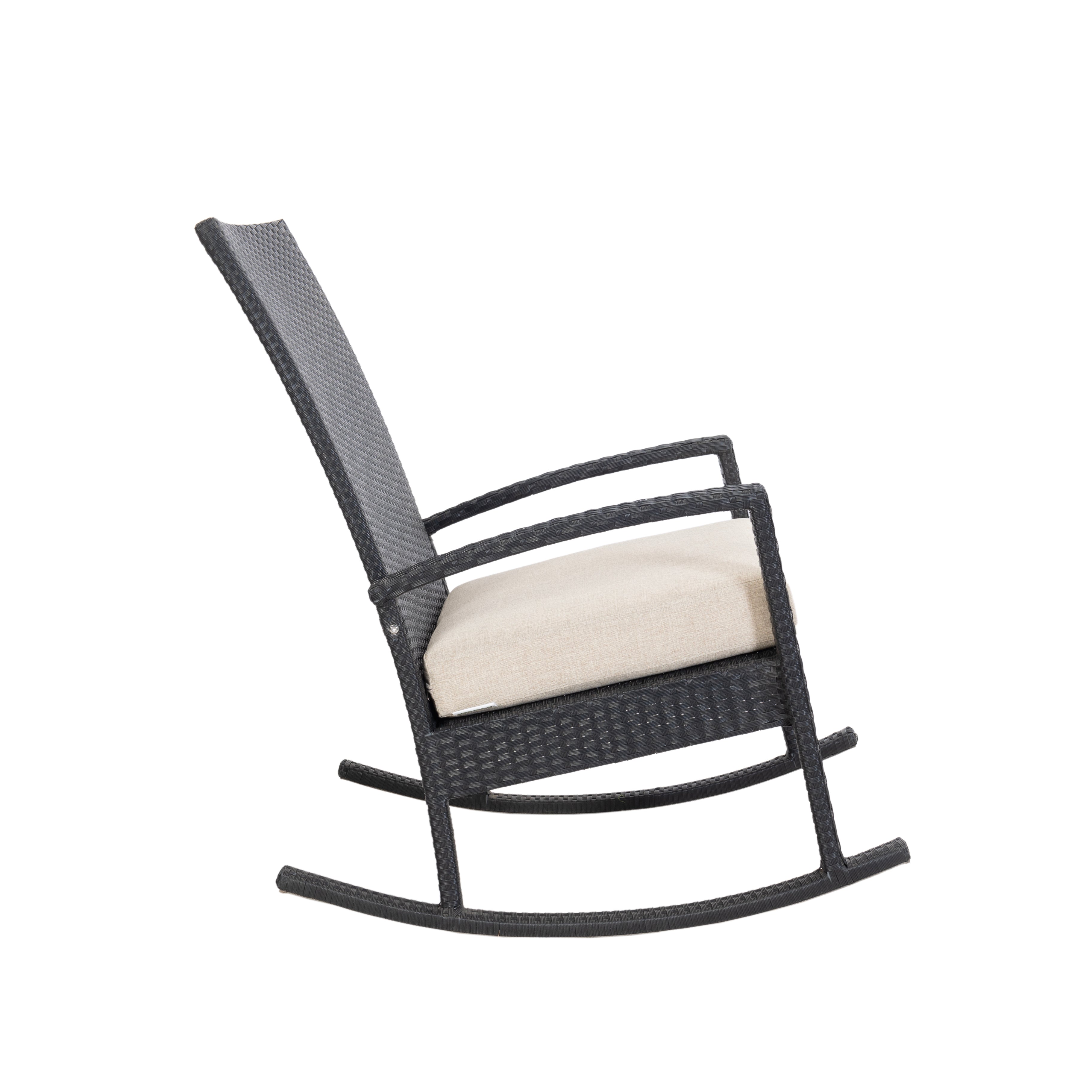 Luna Rocking chair - Zwart Tuinstoel Schommelstoel