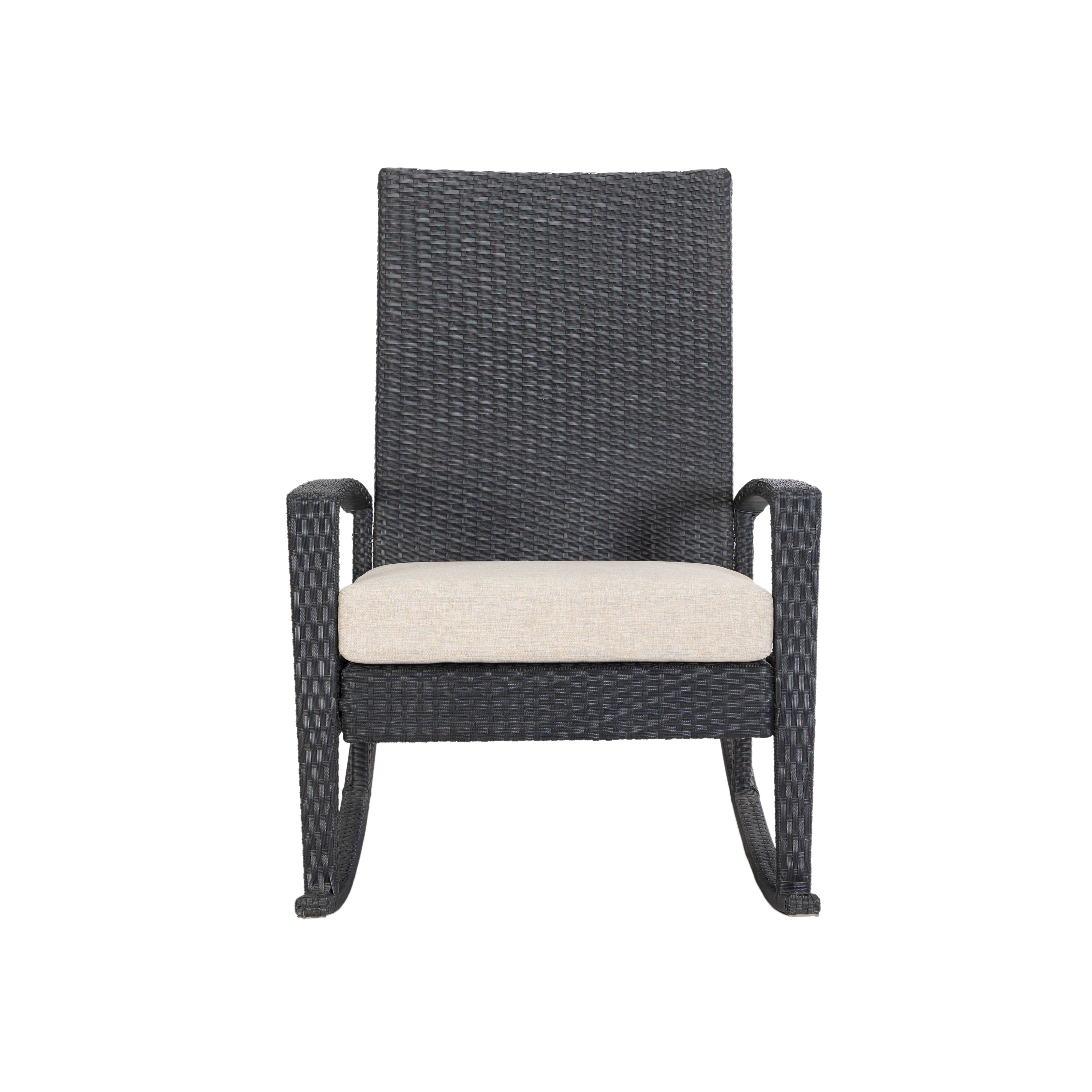 Luna Rocking chair - Zwart Tuinstoel Schommelstoel
