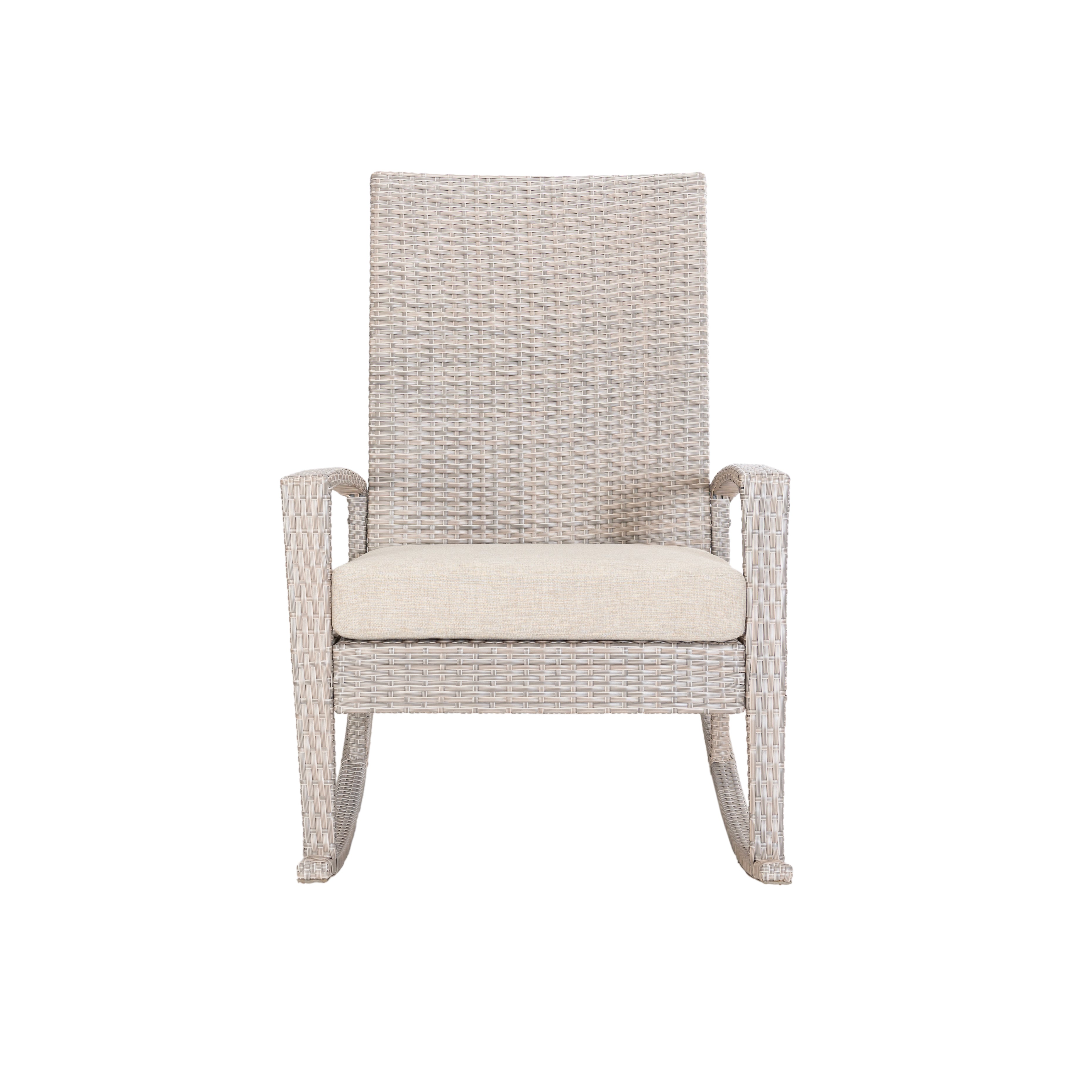 Titel Luna Rocking chair - Beige Tuinstoel Schommelstoel