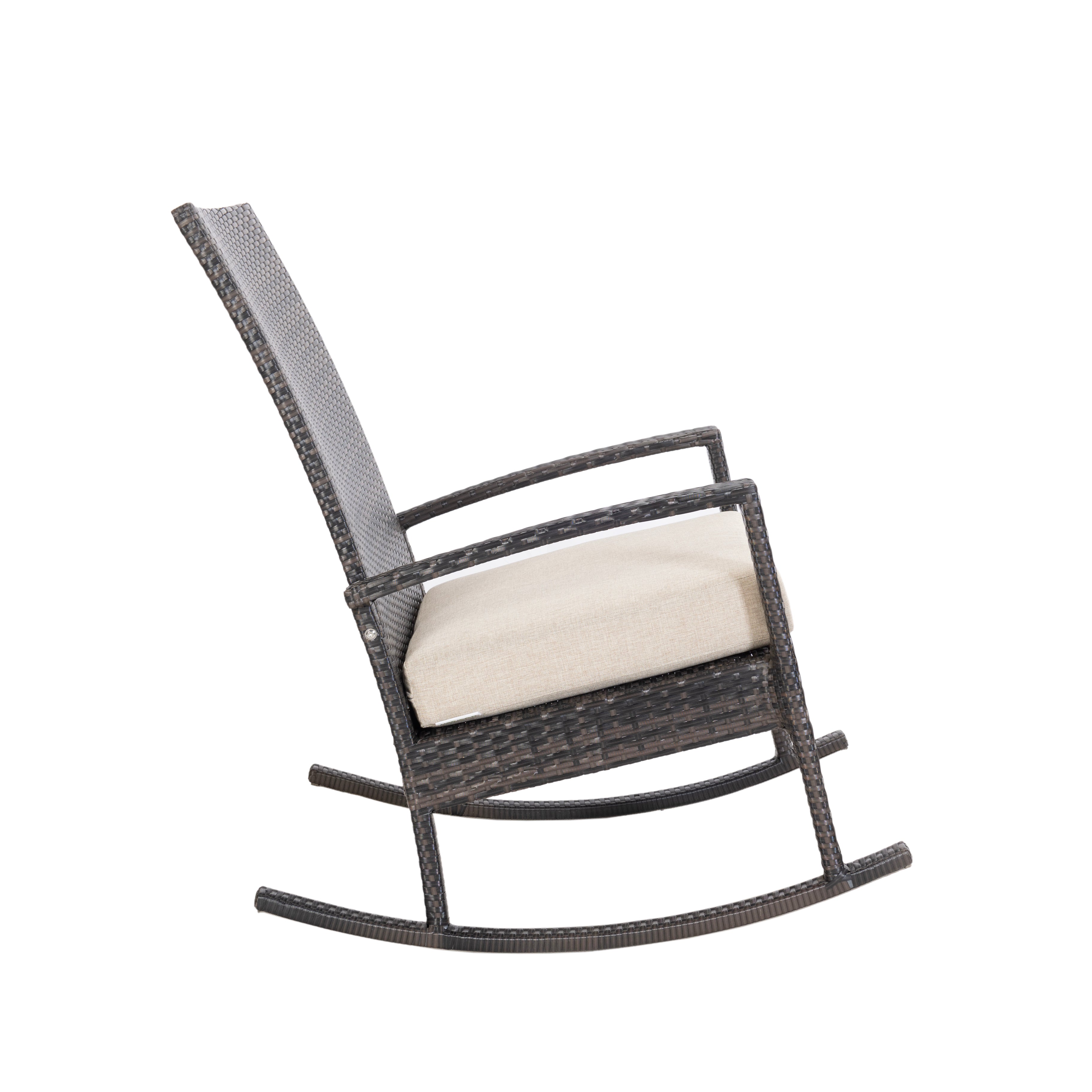 Luna Rocking chair - Donker bruin Tuinstoel Schommelstoel