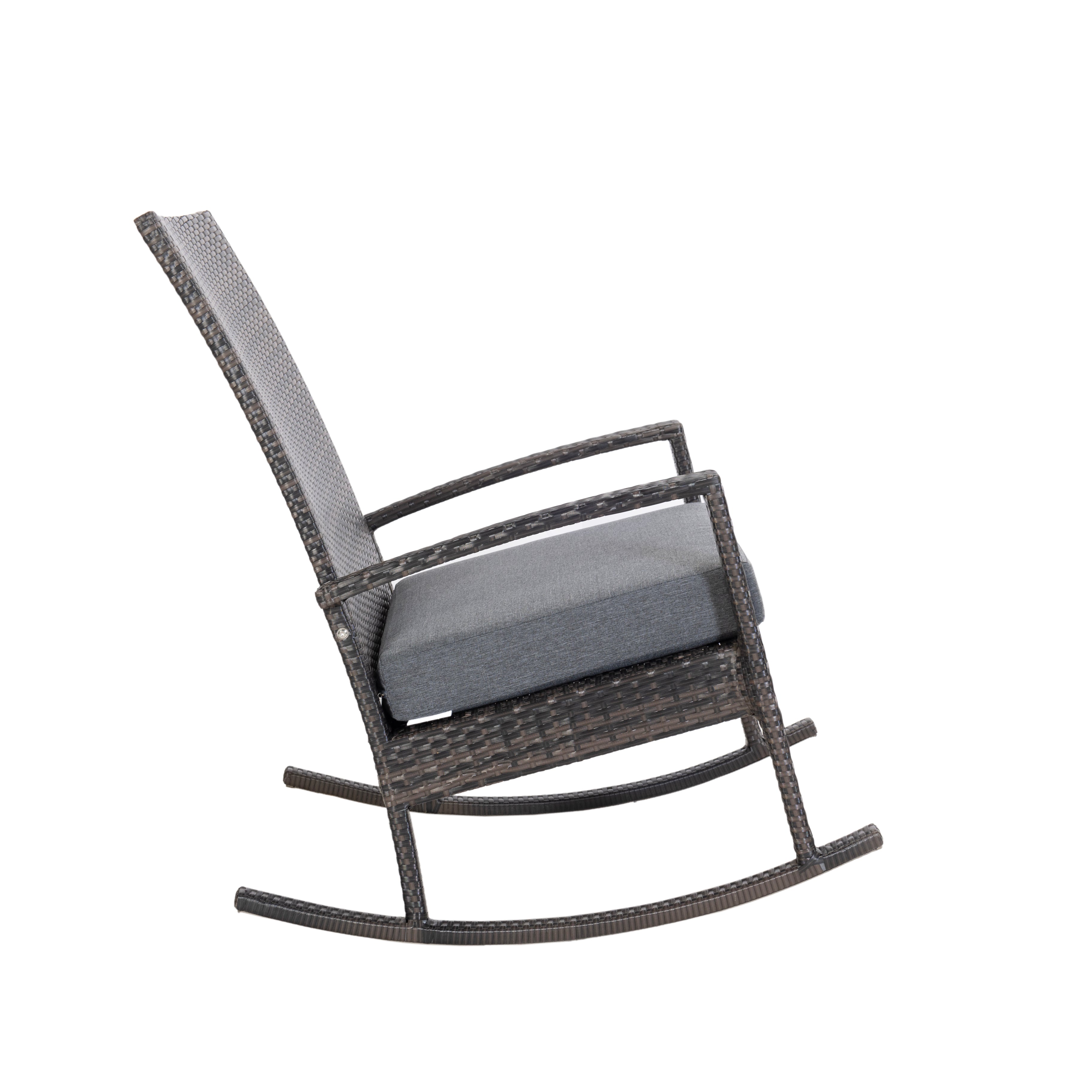 Luna Rocking chair - Donkerbruin Tuinstoel Schommelstoel