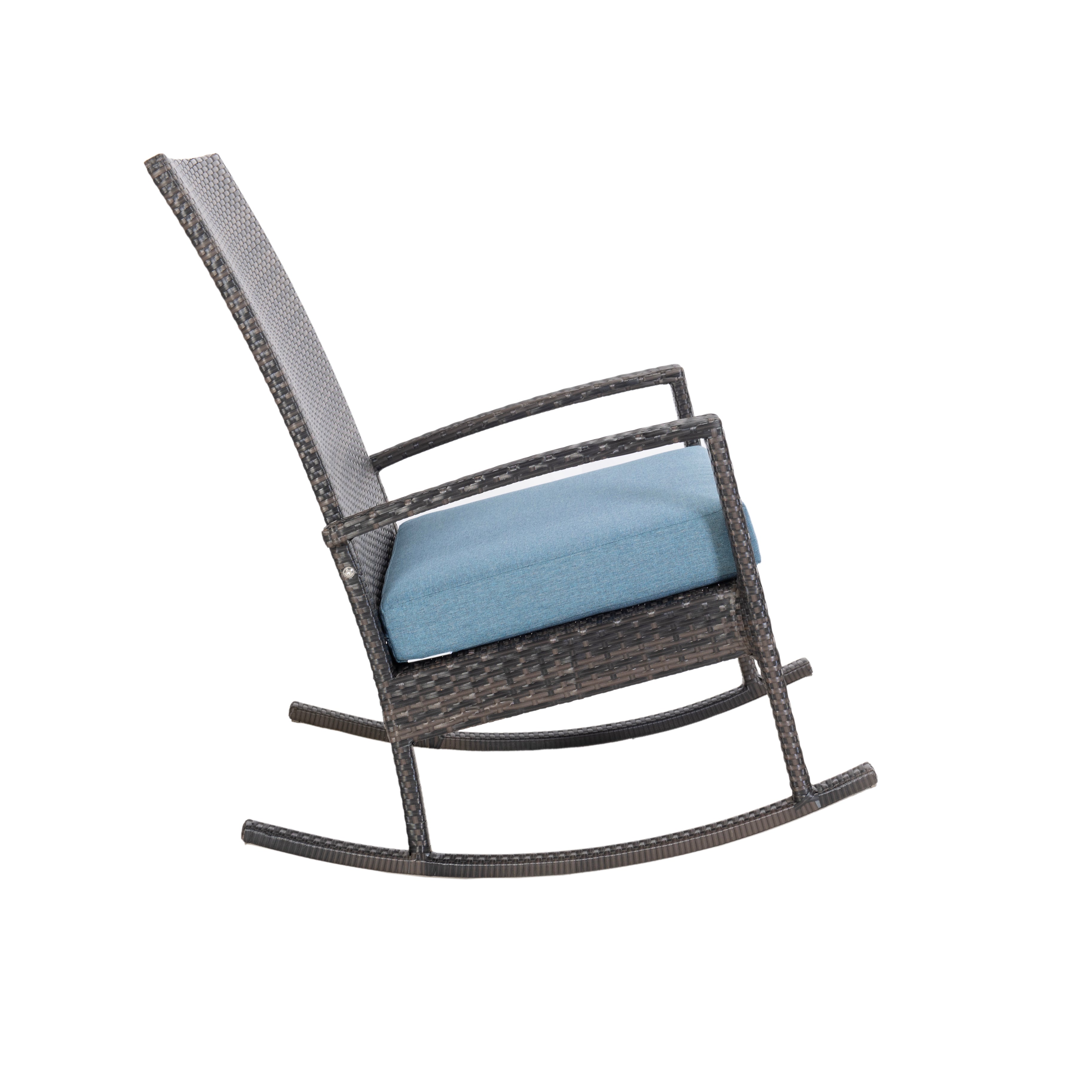 Luna Rocking chair - Zwart Tuinstoel Schommelstoel