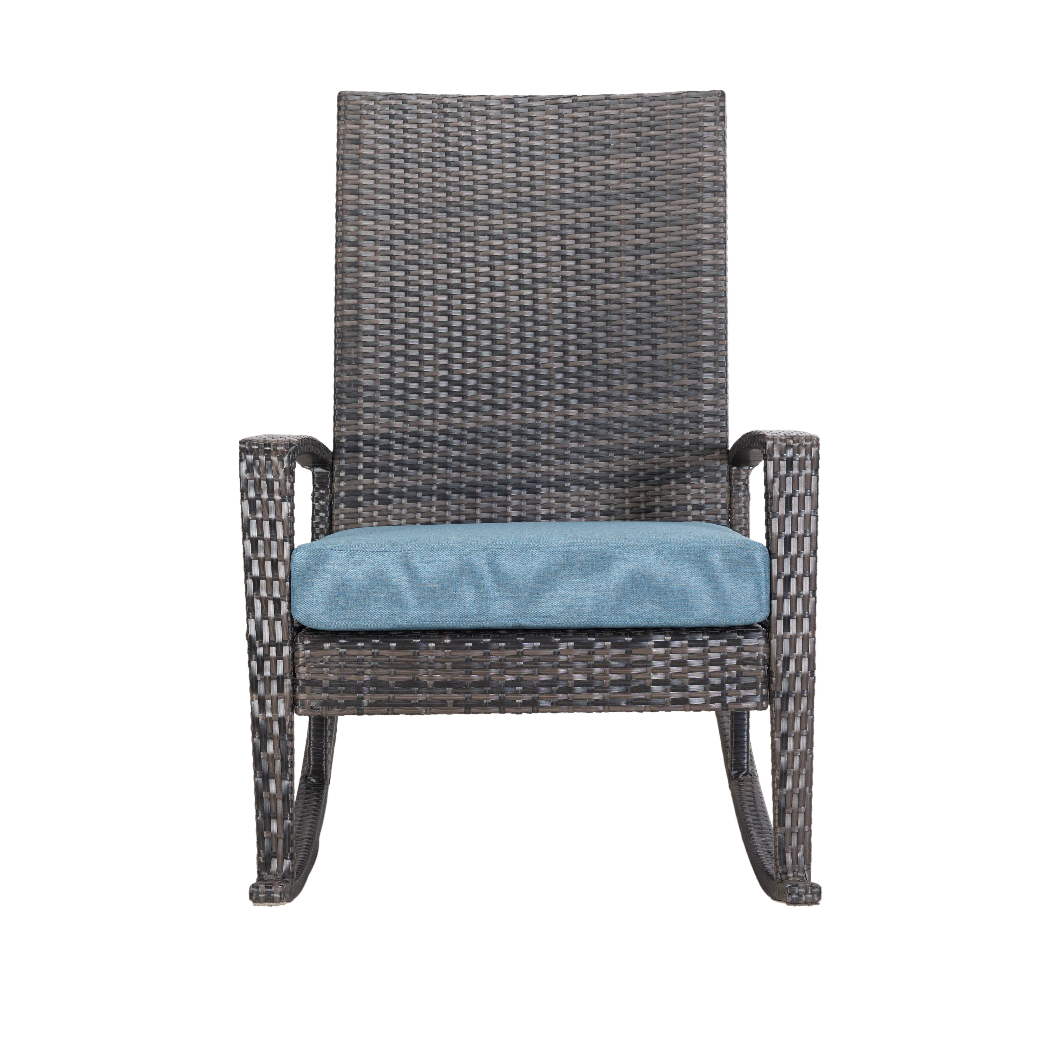 Luna Rocking chair - Zwart Tuinstoel Schommelstoel