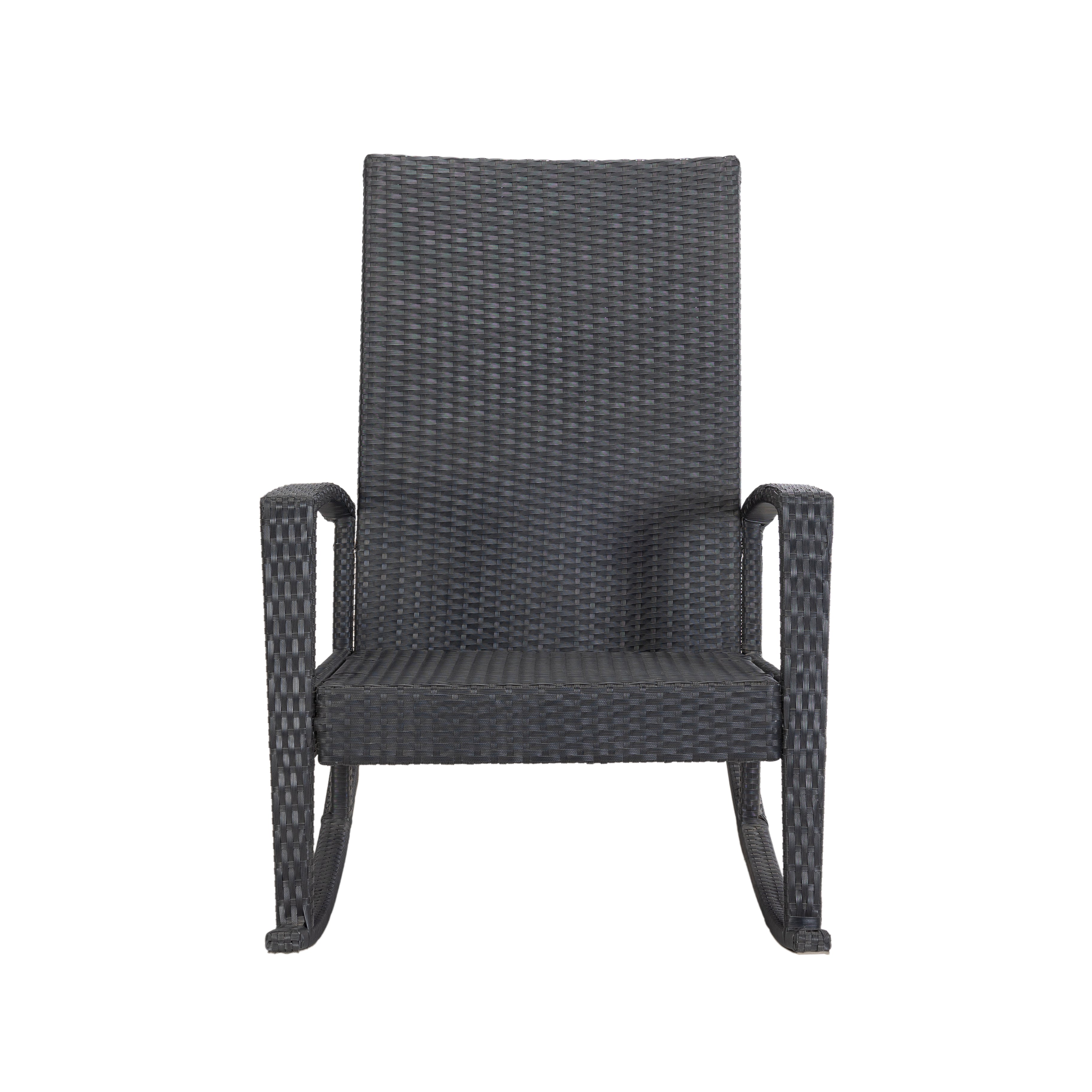 Luna Rocking chair - Zwart Tuinstoel Schommelstoel