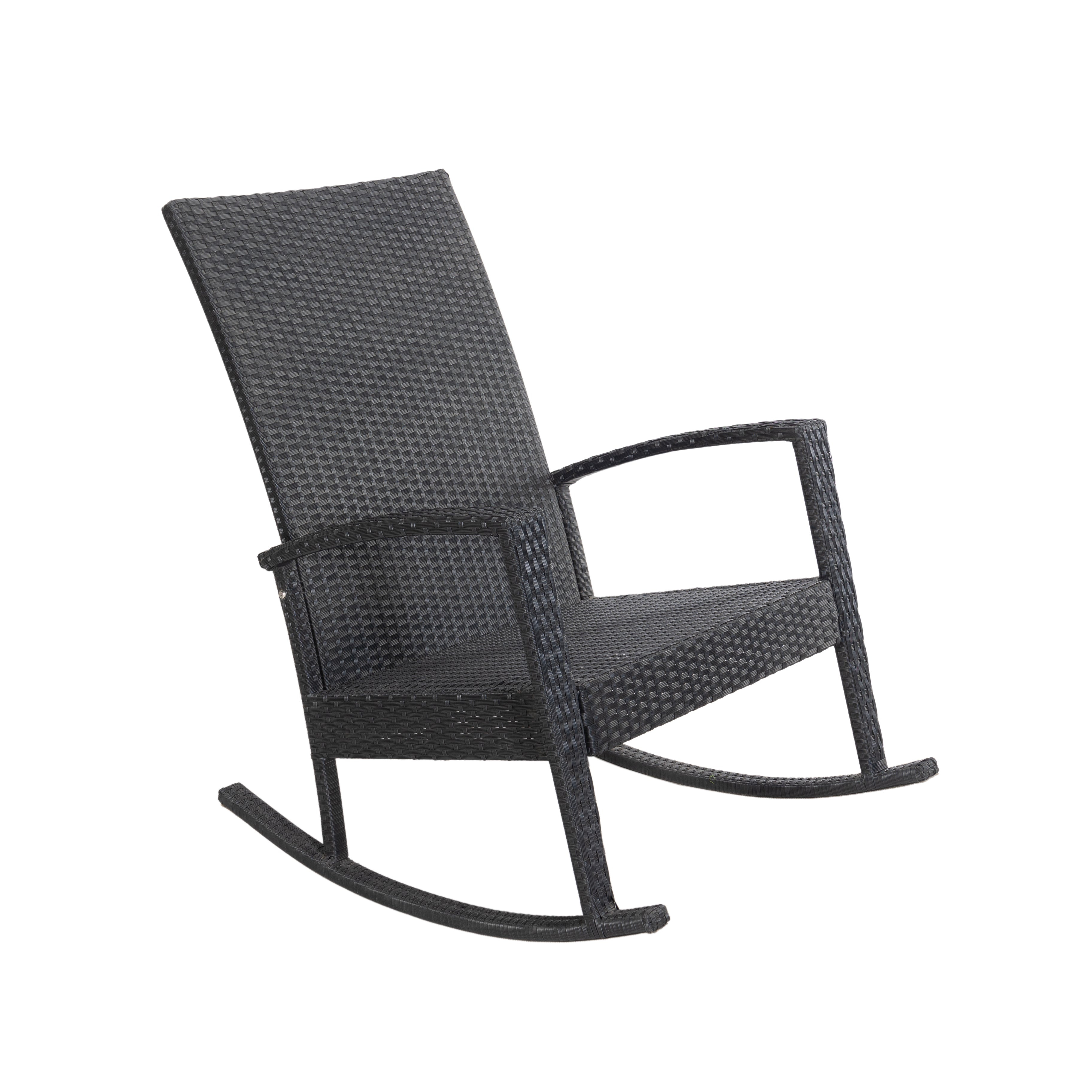 Luna Rocking chair - Zwart Tuinstoel Schommelstoel