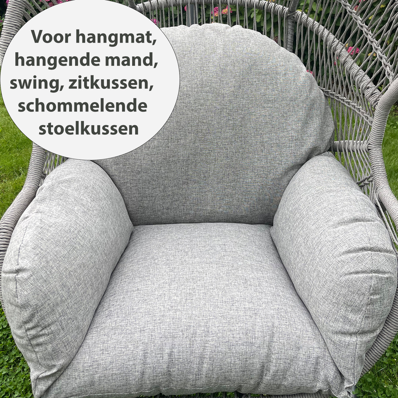 WATERDICHT Kussen voor hangmat, kussen voor hangstoel, cocon, kussen voor schommel, tuinkussen, verschillende kleuren - België