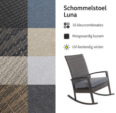 Luna Rocking chair - Donkerbruin Tuinstoel Schommelstoel