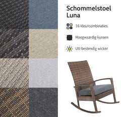Luna Rocking chair - Bruin Tuinstoel Schommelstoel