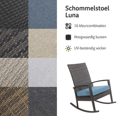 Luna Rocking chair - Donker bruin Tuinstoel Schommelstoel