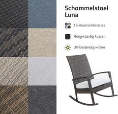 Luna Rocking chair - Donker bruin Tuinstoel Schommelstoel
