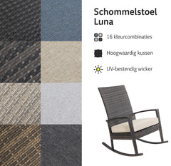 Luna Rocking chair - Donker bruin Tuinstoel Schommelstoel