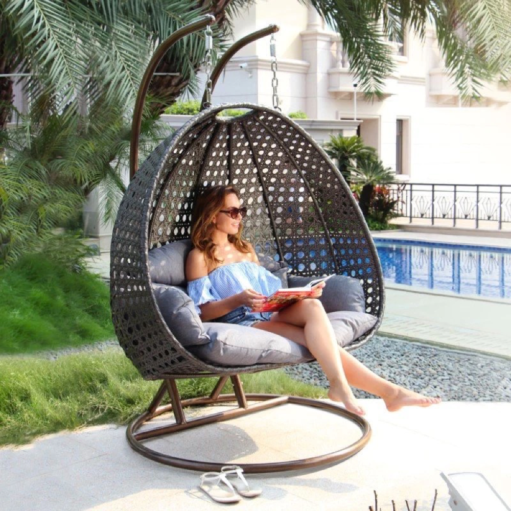 Hangstoel Dubai - Zwart frame