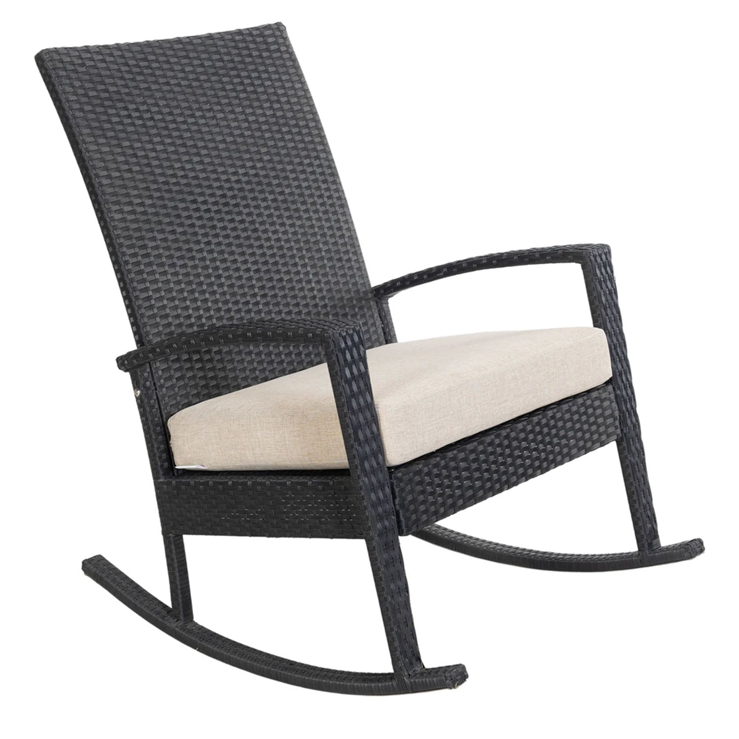 Luna Rocking chair - Zwart Tuinstoel Schommelstoel