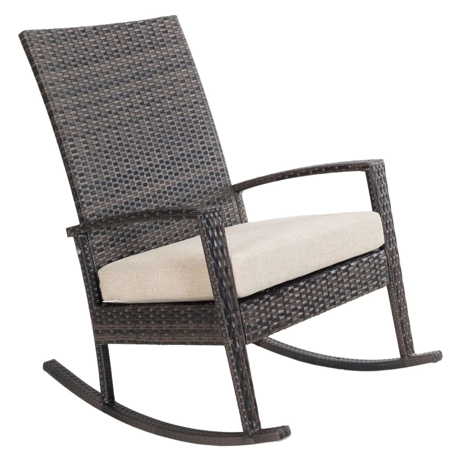 Luna Rocking chair - Donkerbruin Tuinstoel Schommelstoel