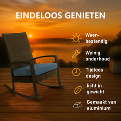 Luna Rocking chair - Zwart Tuinstoel Schommelstoel