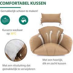 Luxe Hangstoelkussen Bruin